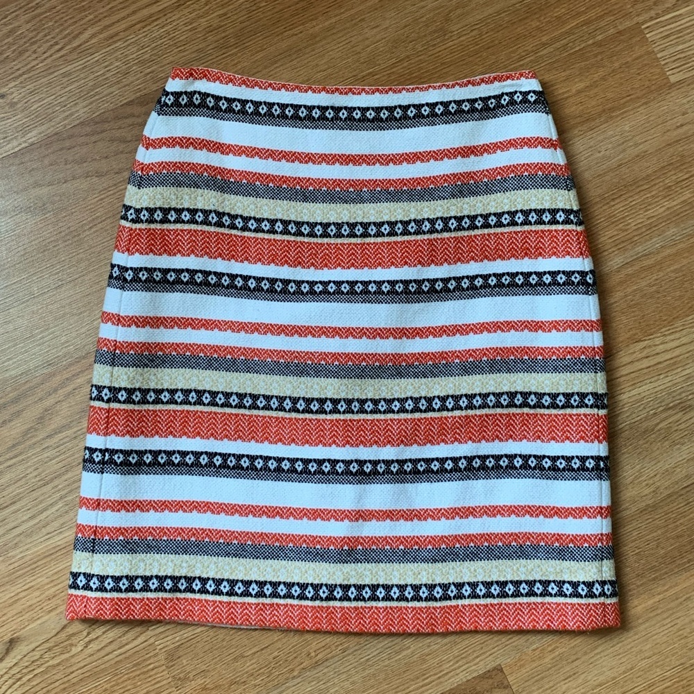 LOFT Striped Pencil Skirt